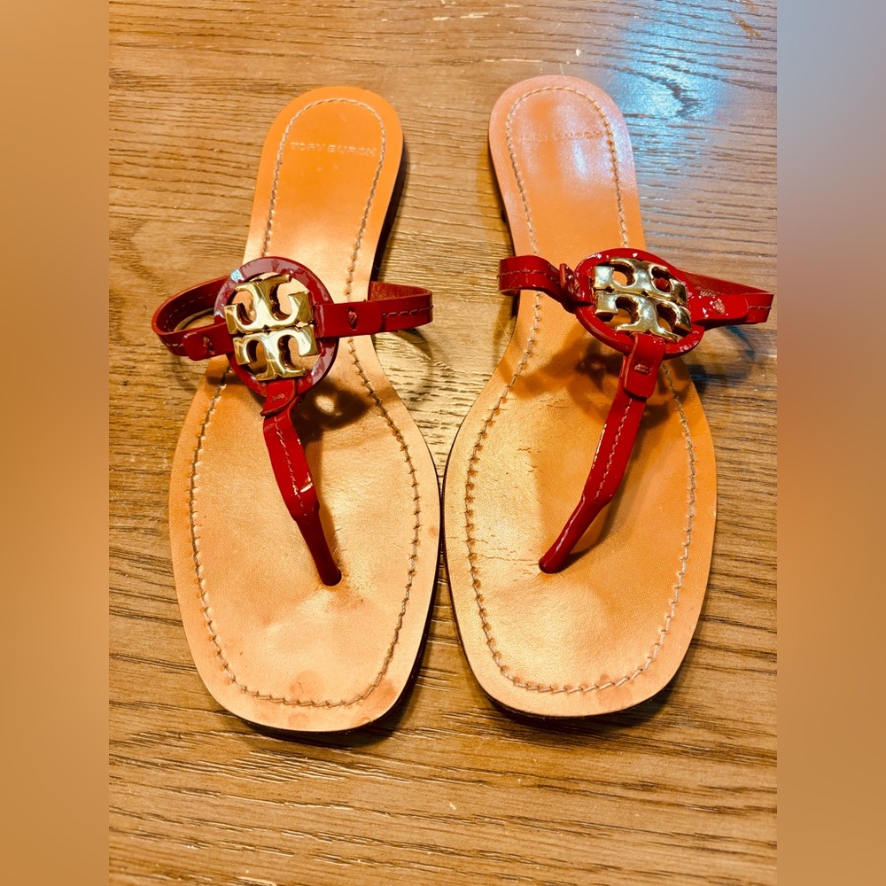 Tory Burch patent leather thing sandal